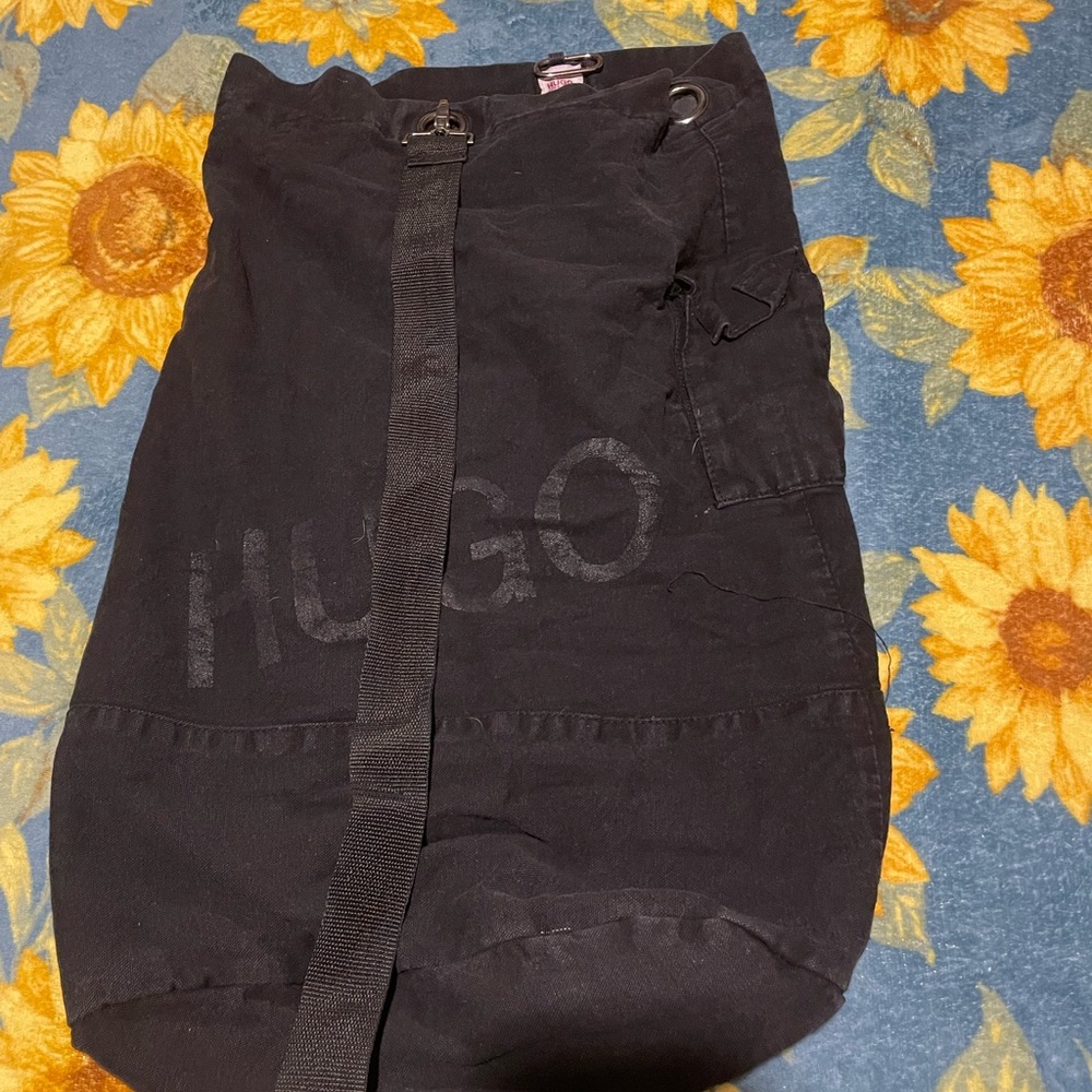 🛍️2/$38 HUGO Black Canvas Backpack